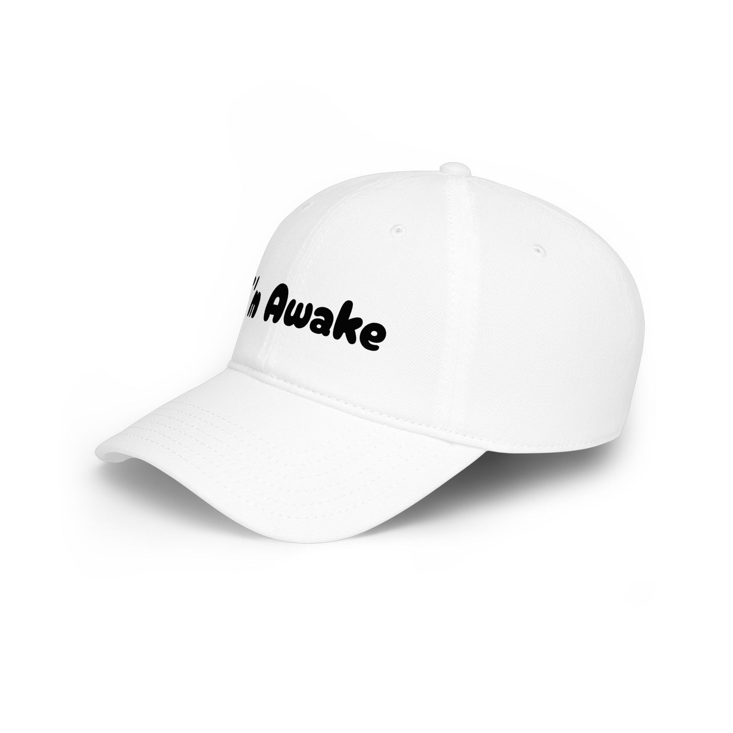 I'm Awake Baseball Cap — Funny Minimalist Low-Profile Hat